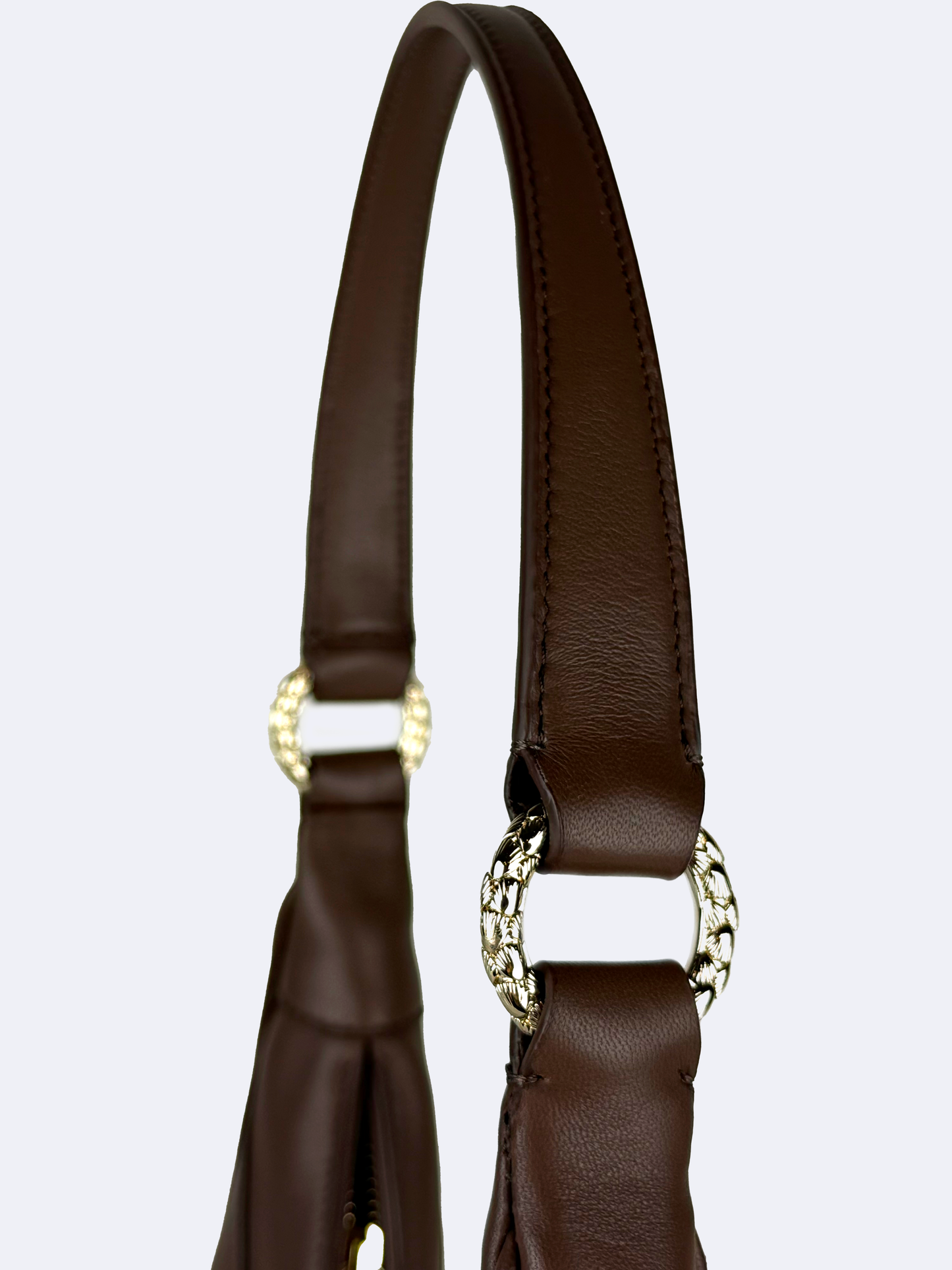 Aquilina brown shoulder bag in lambskin