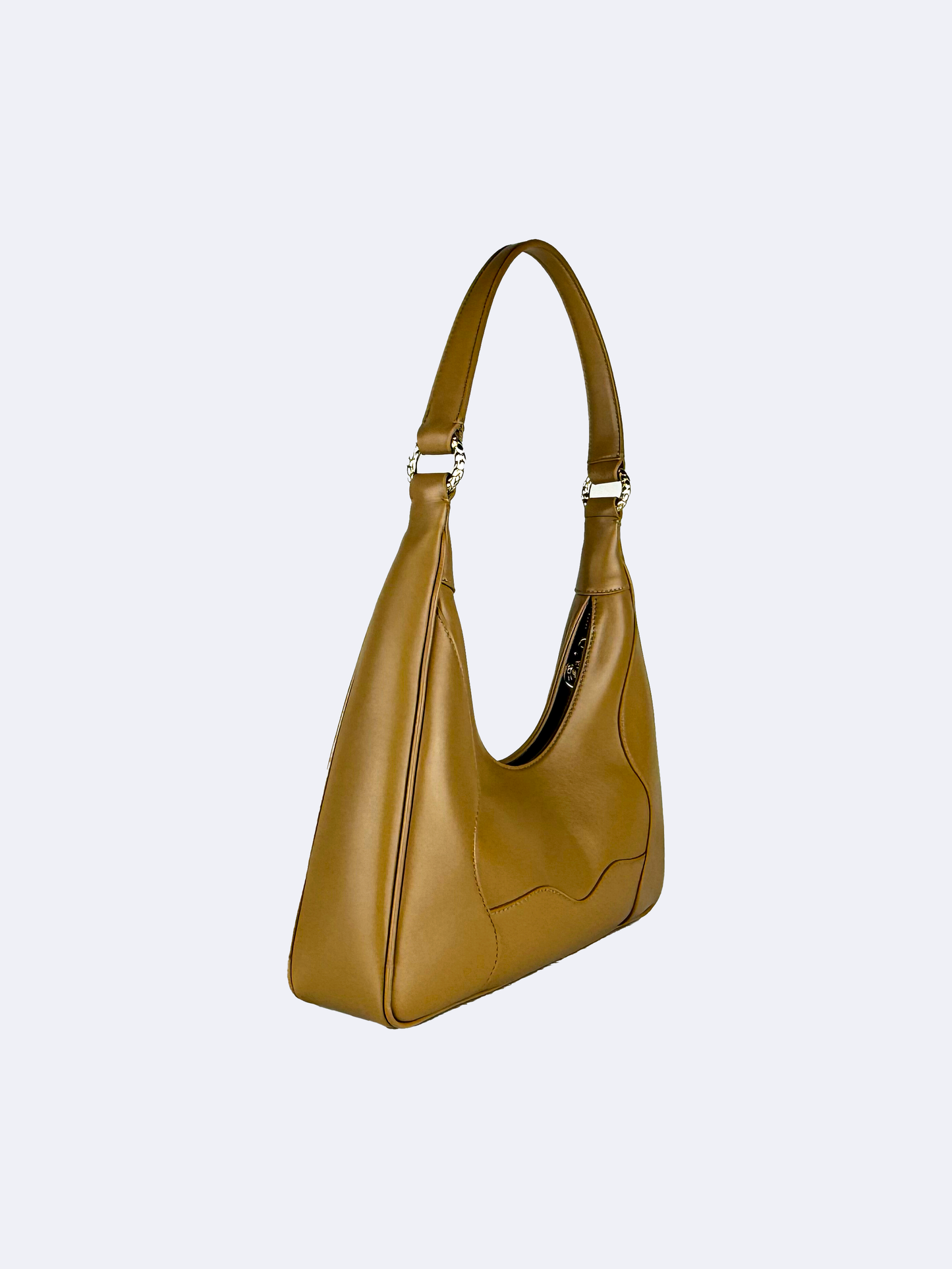 Aquilina brown lambskin leather handbag