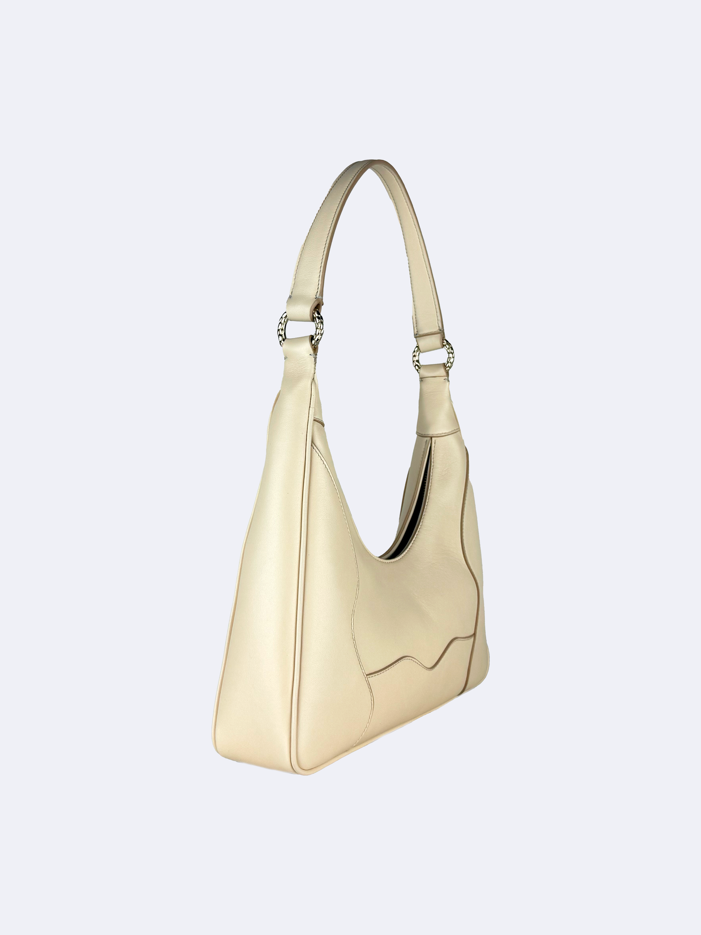 Aquilina beige lambskin leather shoulder bag