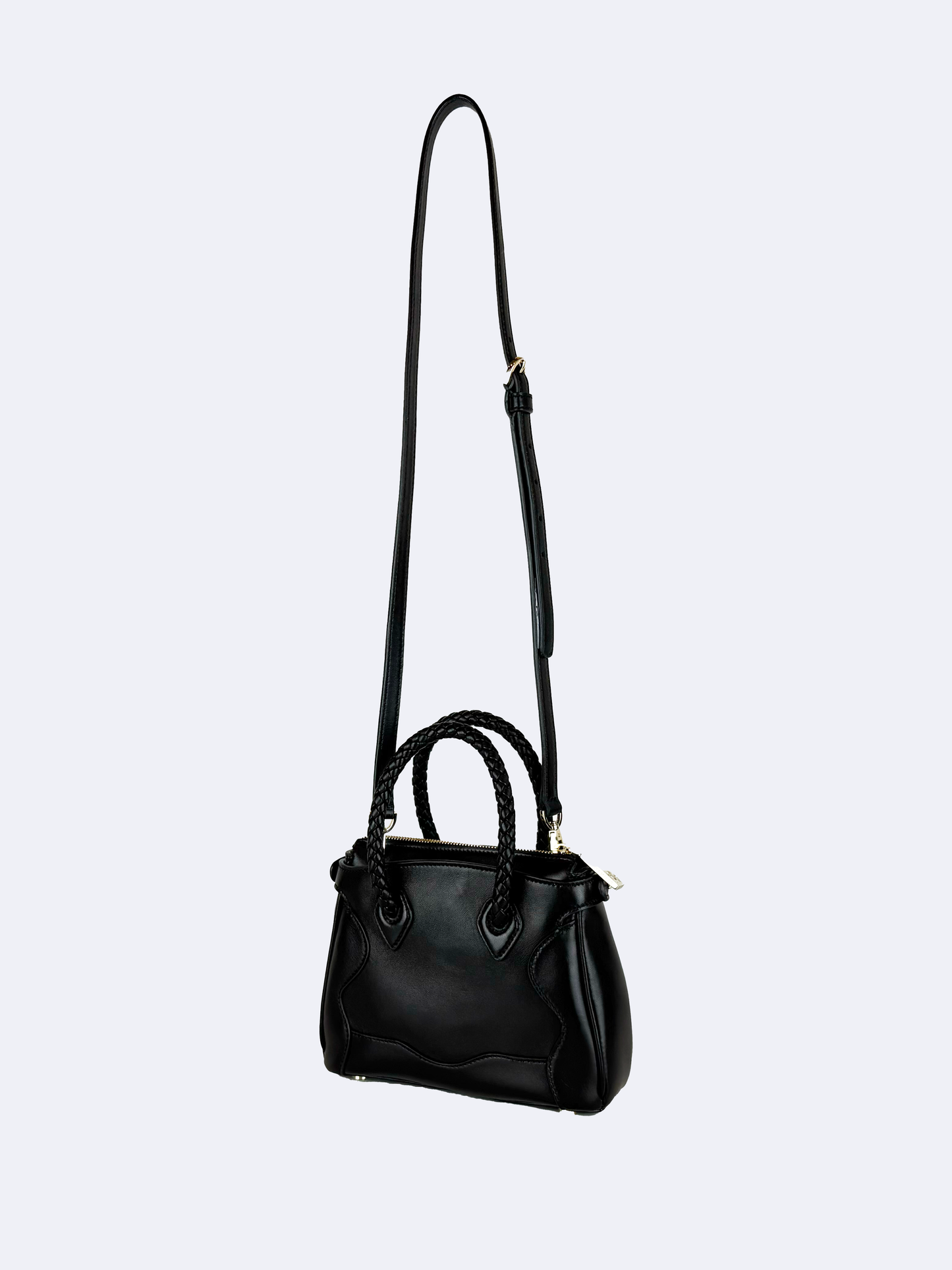 Cheval black lambskin leather handbag