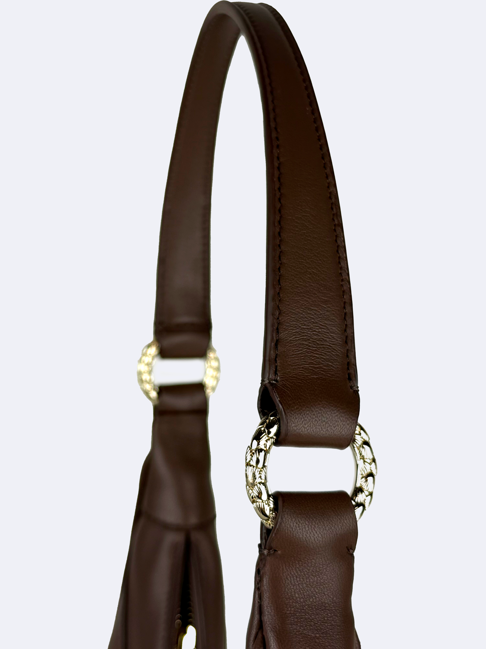 Aquilina brown shoulder bag in lambskin