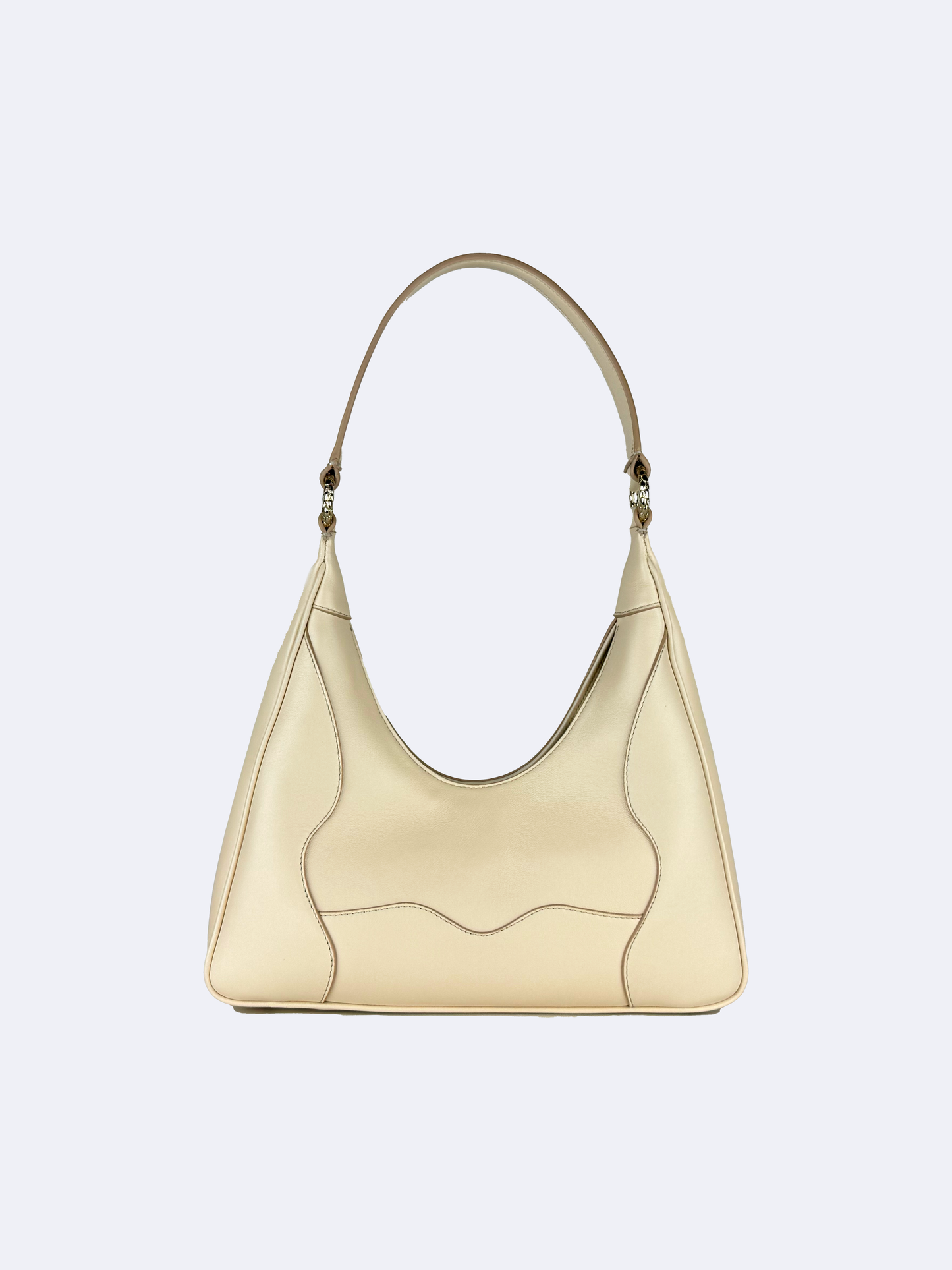 Aquilina beige lambskin leather handbag