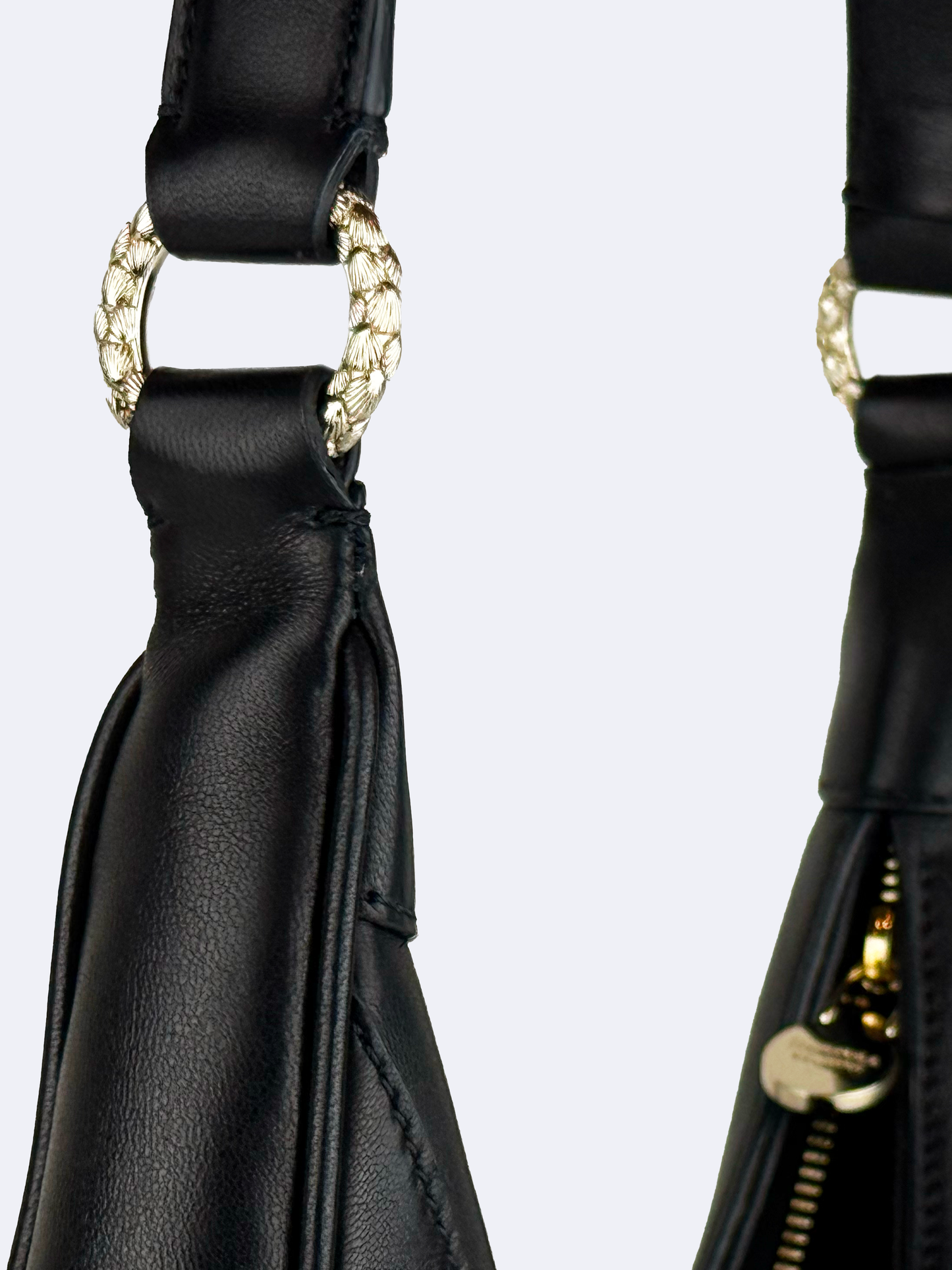 Aquilina black shoulder bag in lambskin