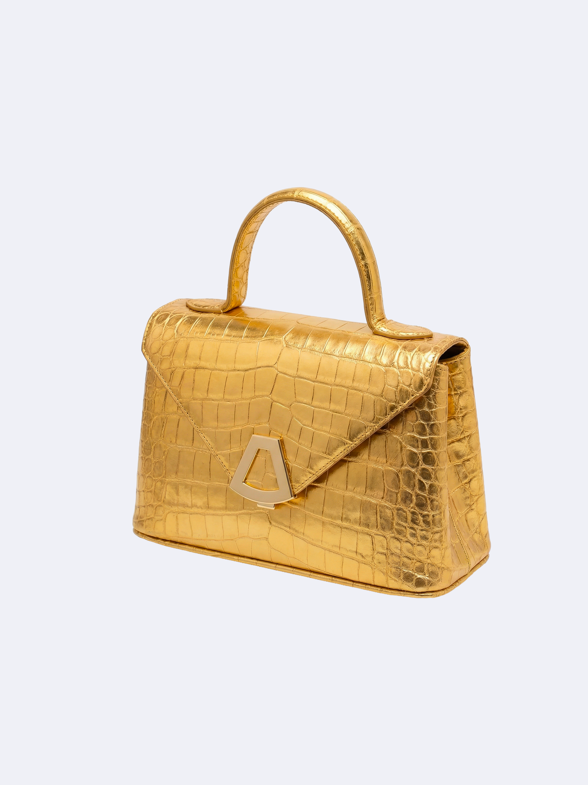 Ferreyra Marini Gold handbag in crocodile skin